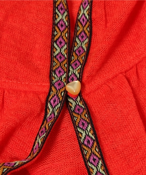 チャイハネ(チャイハネ)の「【チャイハネ】フォークロアテープロングベスト / ロングジレ(ベスト・レディース・ホワイト/オレンジ/ブルー/ブラック/グリーン・FREE)」の16枚目の写真