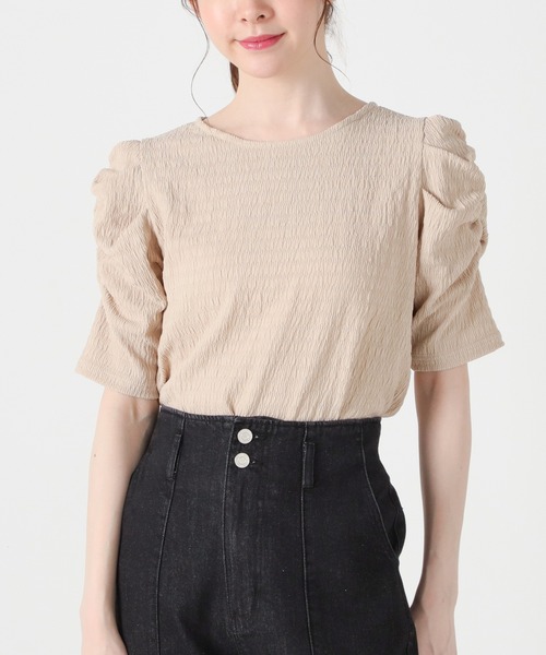 tシャツ モチーフパワショルトップス レディース HER. tシャツ パワショルカットトップス レディース : ZOZOTOWN