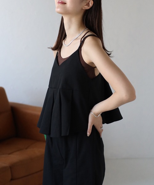 sakishimatokyo（サキシマトーキョー）の「ボックスプリーツキャミ＆ワイドパンツ　セットアップ（セットアップ・レディース・ベージュ/ブラック/ダークブラウン/ブラック系その他・FREE/LARGE）」の22枚目の写真