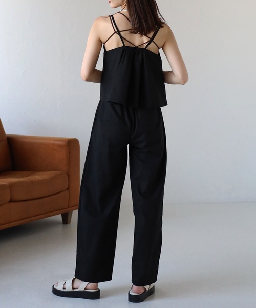 sakishimatokyo（サキシマトーキョー）の「ボックスプリーツキャミ＆ワイドパンツ　セットアップ（セットアップ・レディース・ベージュ/ブラック/ダークブラウン/ブラック系その他・FREE/LARGE）」の10枚目の写真
