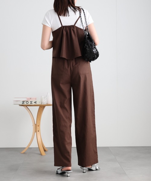 sakishimatokyo（サキシマトーキョー）の「ボックスプリーツキャミ＆ワイドパンツ　セットアップ（セットアップ・レディース・ベージュ/ブラック/ダークブラウン/ブラック系その他・FREE/LARGE）」の15枚目の写真