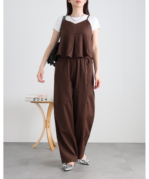 sakishimatokyo（サキシマトーキョー）の「ボックスプリーツキャミ＆ワイドパンツ　セットアップ（セットアップ・レディース・ベージュ/ブラック/ダークブラウン/ブラック系その他・FREE/LARGE）」の16枚目の写真
