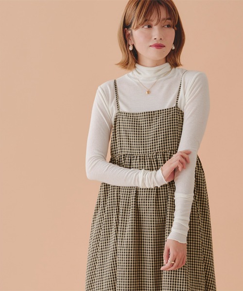 titivate（ティティベイト）の「チェックボリュームキャミソール