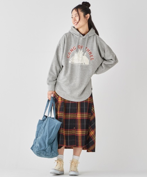 KRIFF MAYER Lady's Collection(クリフメイヤーレディースコレクション)の「アメカジBIGパーカー(パーカー・レディース・ワインレッド/ネイビー/グリーン/グレー/その他5/カラフル・MEDIUM/LARGE)」の10枚目の写真