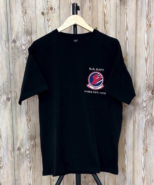 AVIREX(アヴィレックス)の「TOP GUN SHEETING PATCH T-SHIT トップガン半袖Tシャツ(Tシャツ/カットソー・メンズ・ホワイト/ネイビー/ブラック/オレンジ・M/L/XL/XXL)」の8枚目の写真