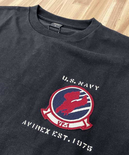 AVIREX(アヴィレックス)の「TOP GUN SHEETING PATCH T-SHIT トップガン半袖Tシャツ(Tシャツ/カットソー・メンズ・ホワイト/ネイビー/ブラック/オレンジ・M/L/XL/XXL)」の9枚目の写真