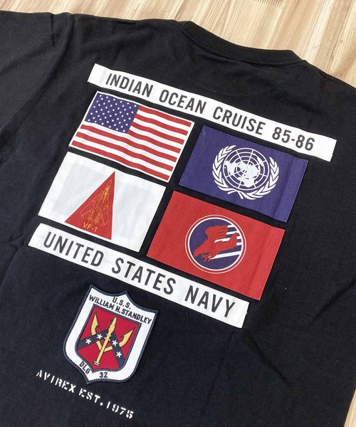 AVIREX(アヴィレックス)の「TOP GUN SHEETING PATCH T-SHIT トップガン半袖Tシャツ(Tシャツ/カットソー・メンズ・ホワイト/ネイビー/ブラック/オレンジ・M/L/XL/XXL)」の10枚目の写真