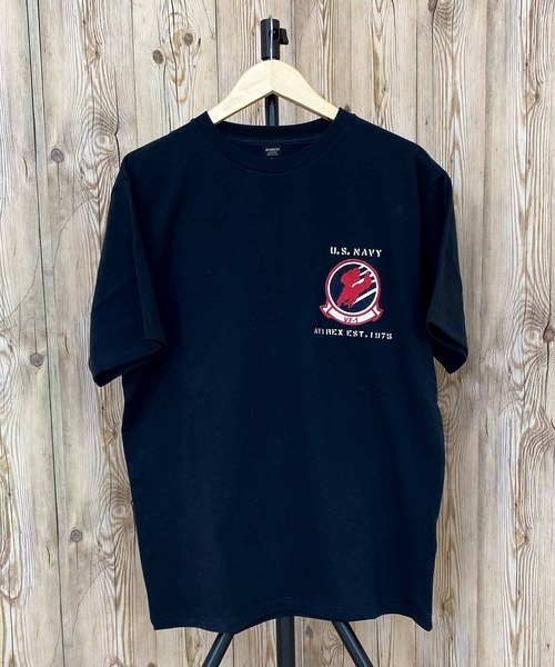 AVIREX(アヴィレックス)の「TOP GUN SHEETING PATCH T-SHIT トップガン半袖Tシャツ(Tシャツ/カットソー・メンズ・ホワイト/ネイビー/ブラック/オレンジ・M/L/XL/XXL)」の11枚目の写真
