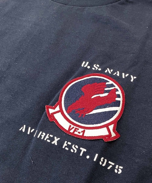 AVIREX(アヴィレックス)の「TOP GUN SHEETING PATCH T-SHIT トップガン半袖Tシャツ(Tシャツ/カットソー・メンズ・ホワイト/ネイビー/ブラック/オレンジ・M/L/XL/XXL)」の12枚目の写真