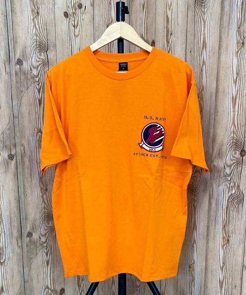 AVIREX(アヴィレックス)の「TOP GUN SHEETING PATCH T-SHIT トップガン半袖Tシャツ(Tシャツ/カットソー・メンズ・ホワイト/ネイビー/ブラック/オレンジ・M/L/XL/XXL)」の14枚目の写真
