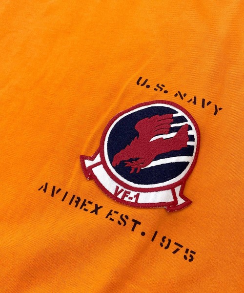 AVIREX(アヴィレックス)の「TOP GUN SHEETING PATCH T-SHIT トップガン半袖Tシャツ(Tシャツ/カットソー・メンズ・ホワイト/ネイビー/ブラック/オレンジ・M/L/XL/XXL)」の15枚目の写真
