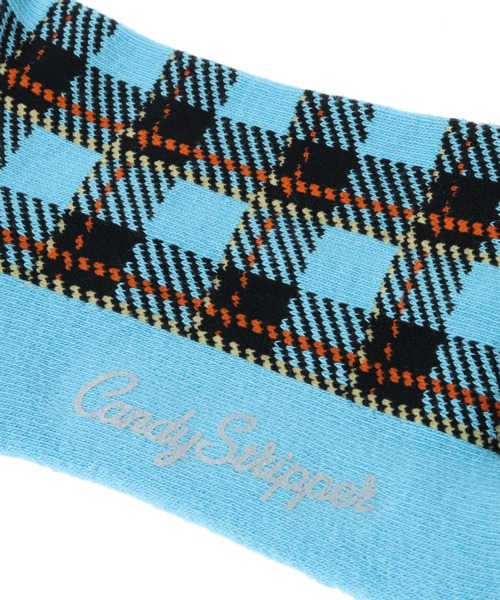 Candy Stripper(キャンディストリッパー)の「CND CHECKERS ソックス(ソックス/靴下・レディース・レッド/ライトブルー/ヘザーグレー・FREE)」の8枚目の写真
