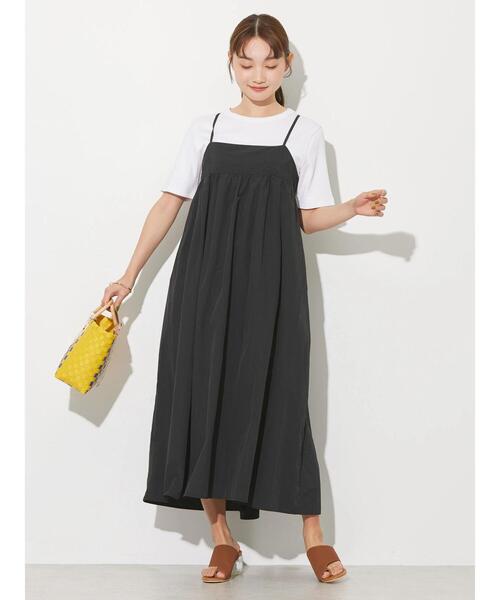 AMERICAN HOLIC（アメリカンホリック）の「丈違い2WAYバックリボンワンピース（ワンピース・レディース・ブラック/ベージュ・L/M）」の5枚目の写真