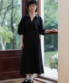 新品同様✨アキラナカ　25SS　Heike combi tex ジャージードレス Heike combi tex jersey dress BLK(1 BLACK): AKIRANAKA: WOMENS