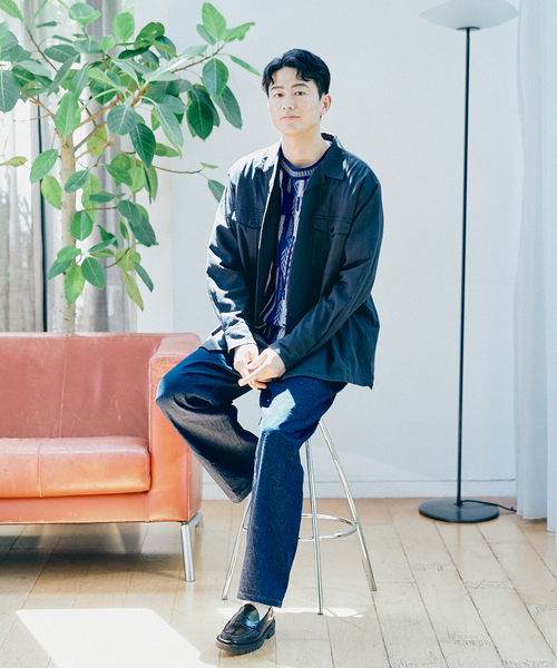 JOURNAL STANDARD relume（ジャーナルスタンダード　レリューム）の「【ARMY TWILL / アーミーツイル】別注 コットンスラブシャツ（シャツ/ブラウス・メンズ・カーキ/ホワイト×ホワイト/ブラックミックス・MEDIUM/LARGE）」の5枚目の写真