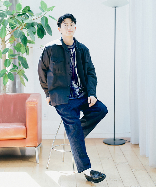 JOURNAL STANDARD relume（ジャーナルスタンダード　レリューム）の「【ARMY TWILL / アーミーツイル】別注 コットンスラブシャツ（シャツ/ブラウス・メンズ・カーキ/ホワイト×ホワイト/ブラックミックス・MEDIUM/LARGE）」の16枚目の写真