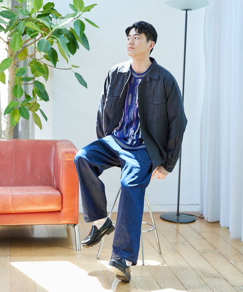 JOURNAL STANDARD relume（ジャーナルスタンダード　レリューム）の「【ARMY TWILL / アーミーツイル】別注 コットンスラブシャツ（シャツ/ブラウス・メンズ・カーキ/ホワイト×ホワイト/ブラックミックス・MEDIUM/LARGE）」の17枚目の写真