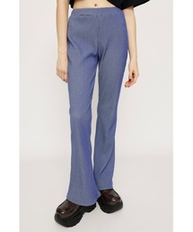 BI COLOR RIB CUT PT バイカラー リブ カットパンツ ウエストゴム フレアパンツ リラックス セットアップ可能