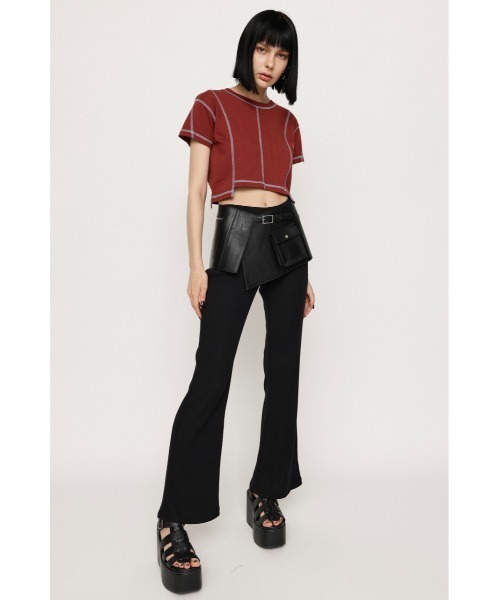 セール】BI COLOR RIB CUT PT バイカラー リブ カットパンツ