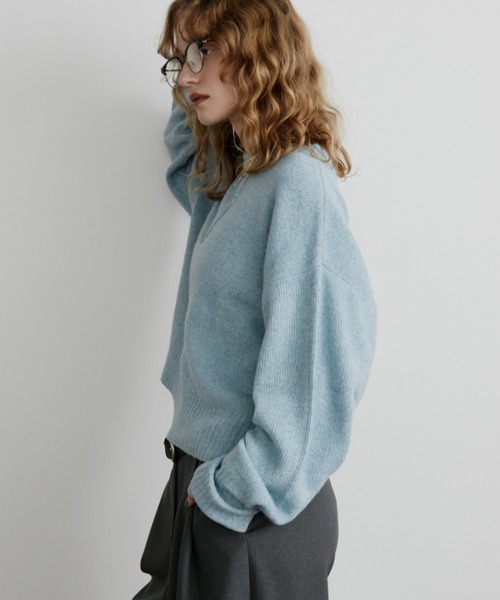 Aunt Marie's(アントマリーズ)の「ミックスショート丈プルオーバーニット(ニット/セーター・レディース・ピンク/グレー/グリーン/その他/イエロー/ベージュ/ブラック/ブルー/ブラウン/パープル・FREE)」の21枚目の写真