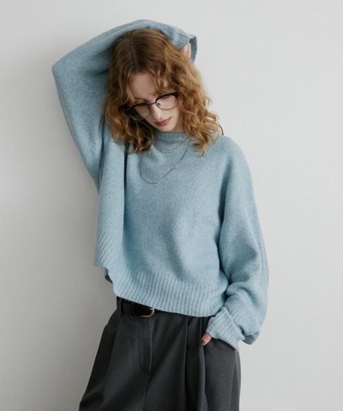 Aunt Marie's(アントマリーズ)の「ミックスショート丈プルオーバーニット(ニット/セーター・レディース・ピンク/グレー/グリーン/その他/イエロー/ベージュ/ブラック/ブルー/ブラウン/パープル・FREE)」の20枚目の写真