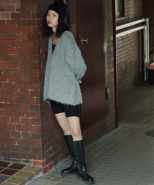 Auntie Rosa Holiday（アンティローザホリデー）の「シャギーオーバーサイズカーディガン（カーディガン/ボレロ・レディース・グレー/アイボリー/グリーン/ブラック・FREE）」の17枚目の写真