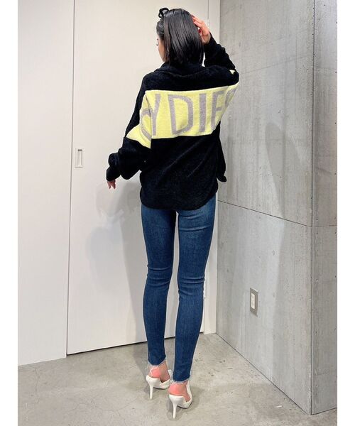 GYDA（ジェイダ）の「GYDIESベロアモールニットトップス（ニット/セーター・レディース・ブラック/グレー/オフホワイト・FREE）」の9枚目の写真