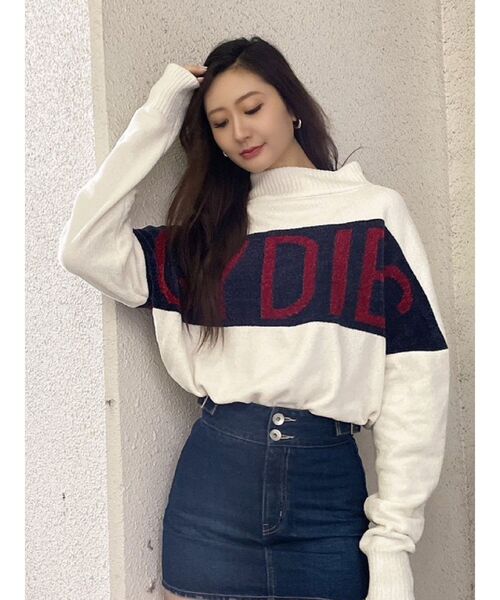 GYDA（ジェイダ）の「GYDIESベロアモールニットトップス（ニット/セーター・レディース・ブラック/グレー/オフホワイト・FREE）」の10枚目の写真