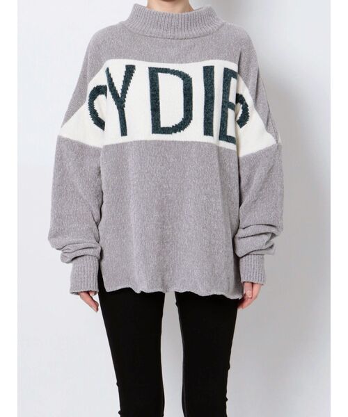 GYDA（ジェイダ）の「GYDIESベロアモールニットトップス（ニット/セーター・レディース・ブラック/グレー/オフホワイト・FREE）」の18枚目の写真