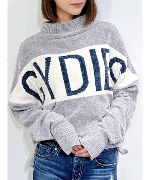 GYDA（ジェイダ）の「GYDIESベロアモールニットトップス（ニット/セーター・レディース・ブラック/グレー/オフホワイト・FREE）」の3枚目の写真