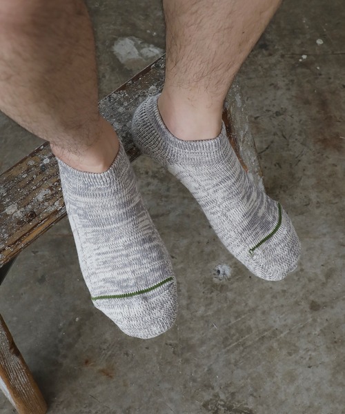 ROOPTOKYO（ループトウキョウ）の「ANONYMOUSISM/アノニマスイズム GO HEMP OCパイルアンクル 靴下（ソックス/靴下・メンズ・オートミール/ネイビー/ワイン/カーキ/グレー・25～27cm）」の2枚目の写真