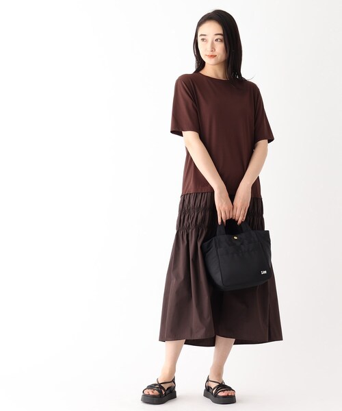 Lee(リー)の「◆【コラボ商品】Lee × OPAQUE.CLIP 2WAYシンプルトート(トートバッグ・レディース・カーキ/ベージュ/ライトグレー/ブラック・00)」の7枚目の写真