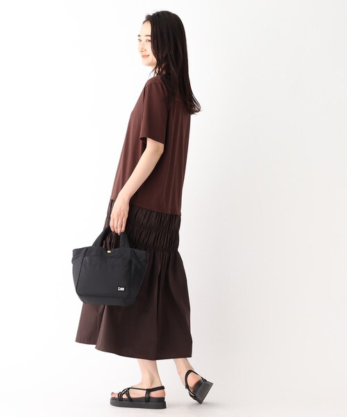 Lee(リー)の「◆【コラボ商品】Lee × OPAQUE.CLIP 2WAYシンプルトート(トートバッグ・レディース・カーキ/ベージュ/ライトグレー/ブラック・00)」の9枚目の写真