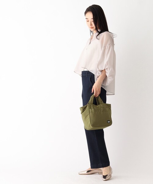 Lee(リー)の「◆【コラボ商品】Lee × OPAQUE.CLIP 2WAYシンプルトート(トートバッグ・レディース・カーキ/ベージュ/ライトグレー/ブラック・00)」の12枚目の写真