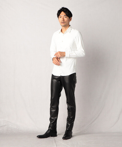COMME CA MEN（コムサメン）の「フェイクレザー パンツ（その他パンツ
