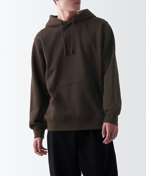 無印良品(ムジルシリョウヒン)の「スウェットプルパーカ(パーカー・メンズ・ダークブラウン/キャメル/アイボリー/グレー/グリーン/ブルー系1/ブラック/レンガ・XL/XS/S/M/XXL/L)」の5枚目の写真