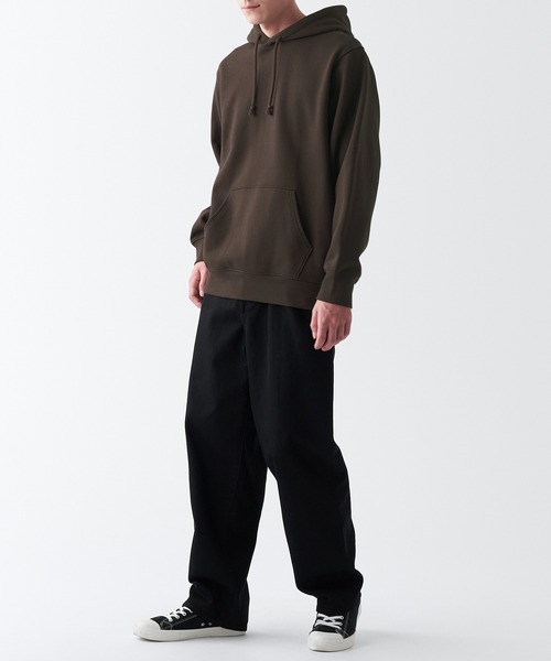 無印良品(ムジルシリョウヒン)の「スウェットプルパーカ(パーカー・メンズ・ダークブラウン/キャメル/アイボリー/グレー/グリーン/ブルー系1/ブラック/レンガ・XL/XS/S/M/XXL/L)」の18枚目の写真