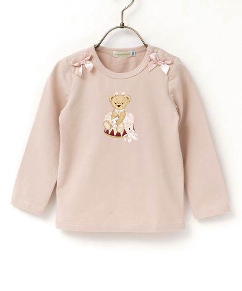 panpantutu（パンパンチュチュ）の「テディベア・リボンキャットトップス(長袖)(80-130cm)（Tシャツ/カットソー・キッズ・ライトベージュ/レッド/ネイビー/ラベンダー/ベージュ系その他・80ｃｍ/130cm/100cm/110cm/90cm/120cm）」の16枚目の写真