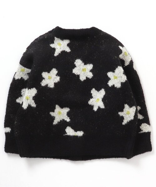 BREEZE(ブリーズ)の「ハート・お花柄ニットカーディガン(カーディガン/ボレロ・キッズ・レッド/ブラック・100/90/120/140)」の8枚目の写真