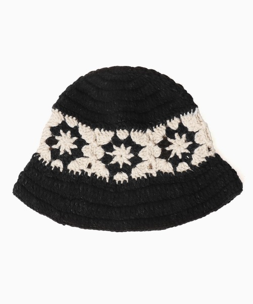 Theater code（シアターコード）の「crochet hat/クロシェ編みハット（ハット・メンズ・ブラック/ネイビー・FREE）」の9枚目の写真