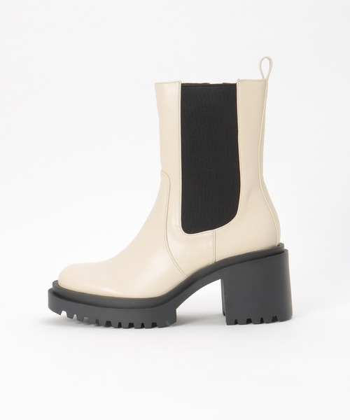 notch.(ノッチ)の「配色サイドゴアブーツ(ブーツ・レディース・ブラック/ブラウン/オフホワイト・M/L)」の5枚目の写真