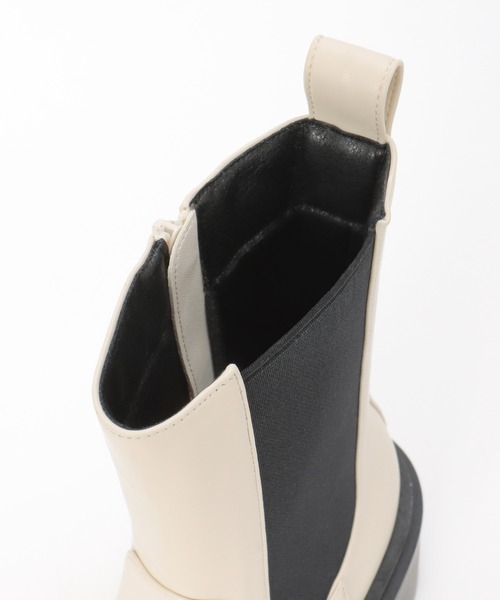 notch.(ノッチ)の「配色サイドゴアブーツ(ブーツ・レディース・ブラック/ブラウン/オフホワイト・M/L)」の9枚目の写真