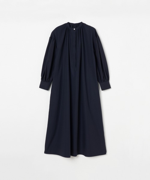 HELIOPOLE（エリオポール）の「GATHERED DRESS（ワンピース・レディース・ネイビー/グリーン・38）」の4枚目の写真