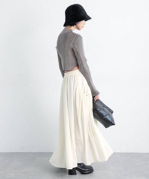 PAGEBOY（ページボーイ）の「サイドギャザーポケットスカート（スカート・レディース・オフホワイト/ベージュ/ブラック・FREE）」の6枚目の写真