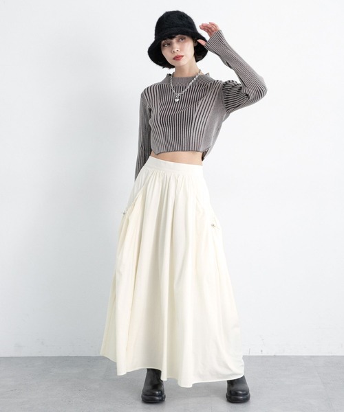 PAGEBOY（ページボーイ）の「サイドギャザーポケットスカート（スカート・レディース・オフホワイト/ベージュ/ブラック・FREE）」の8枚目の写真