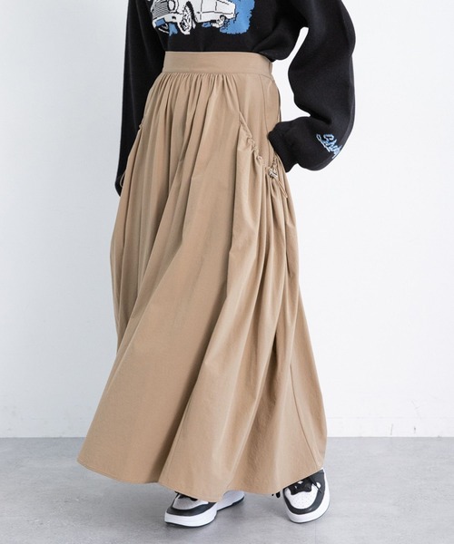 PAGEBOY（ページボーイ）の「サイドギャザーポケットスカート（スカート・レディース・オフホワイト/ベージュ/ブラック・FREE）」の14枚目の写真