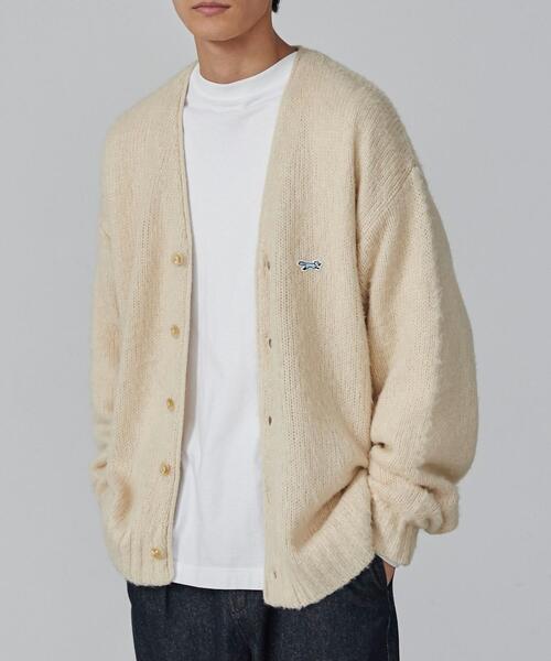 PENNEYS（ぺニーズ）の「PENNEYS（ぺニーズ）別注ビッグシルエットシャギーニットカーディガン（カーディガン/ボレロ・メンズ・ライトグレー/ダークグレー/コバルトブルー/オフホワイト/ワインレッド・S/XL/L/M）」の6枚目の写真