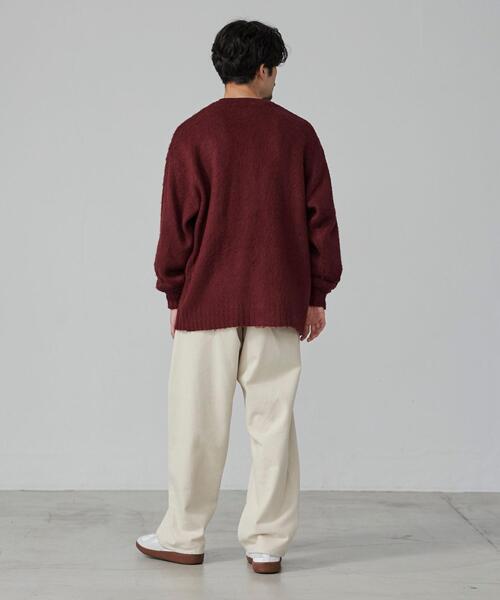 PENNEYS（ぺニーズ）の「PENNEYS（ぺニーズ）別注ビッグシルエットシャギーニットカーディガン（カーディガン/ボレロ・メンズ・ライトグレー/ダークグレー/コバルトブルー/オフホワイト/ワインレッド・S/XL/L/M）」の16枚目の写真