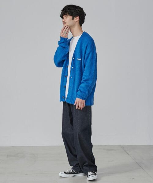 PENNEYS（ぺニーズ）の「PENNEYS（ぺニーズ）別注ビッグシルエットシャギーニットカーディガン（カーディガン/ボレロ・メンズ・ライトグレー/ダークグレー/コバルトブルー/オフホワイト/ワインレッド・S/XL/L/M）」の19枚目の写真