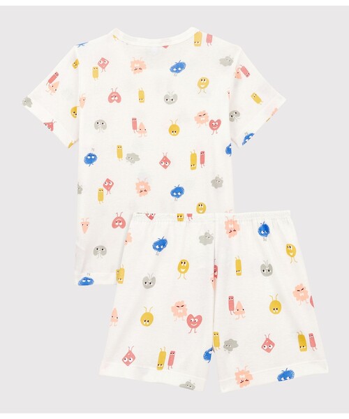 【セール】コットンリヨセルプリント半袖パジャマ（ルームウェア/パジャマ）｜PETIT BATEAU（プチバトー）